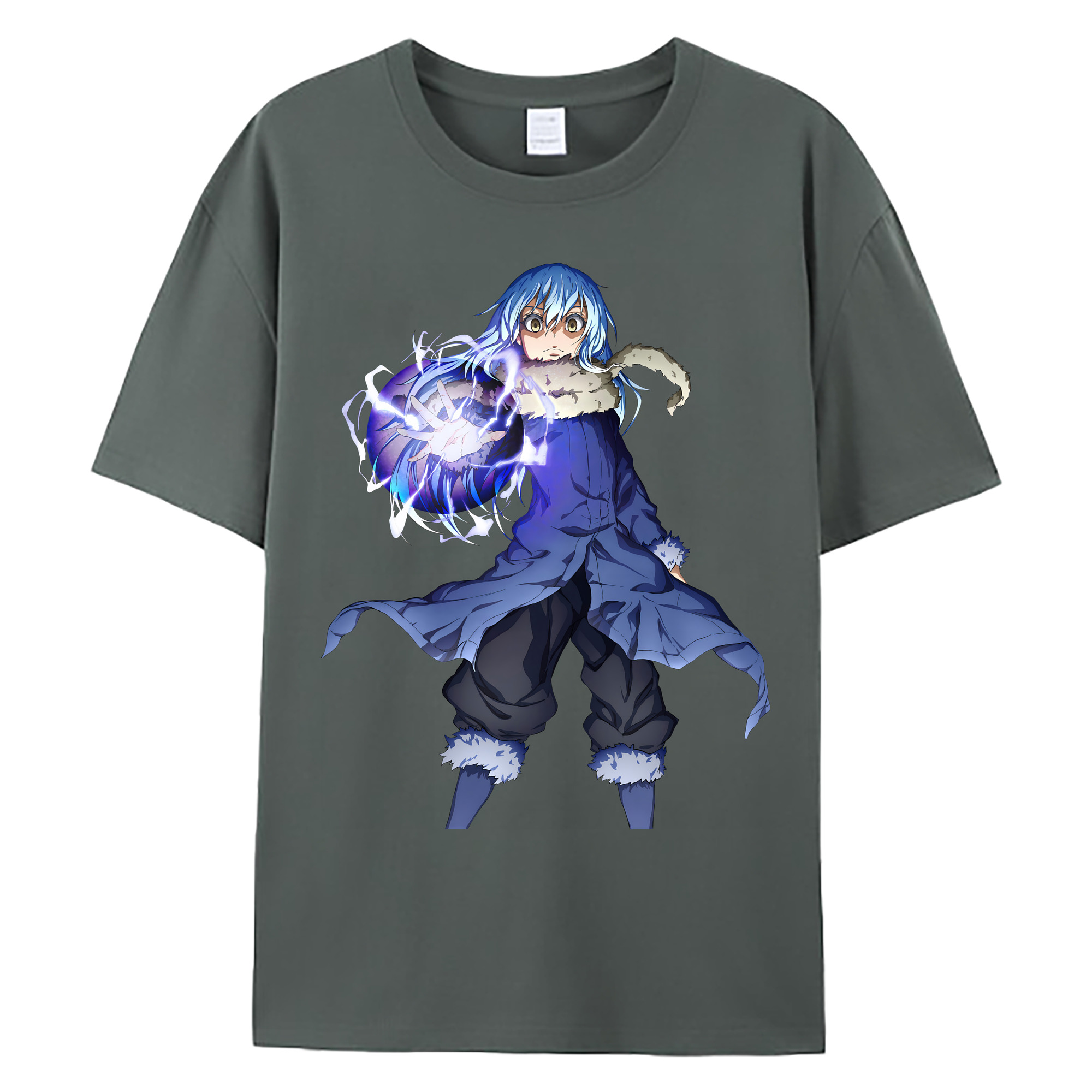 （画像用） 転スラ Regarding Reincarnated to Slime 綿100％ メンズ半袖Tシャツ｜肌触りやわらか＆通気性